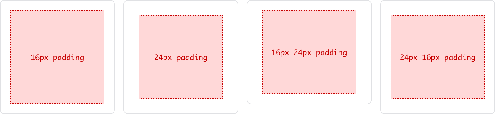 example of base card style with borders